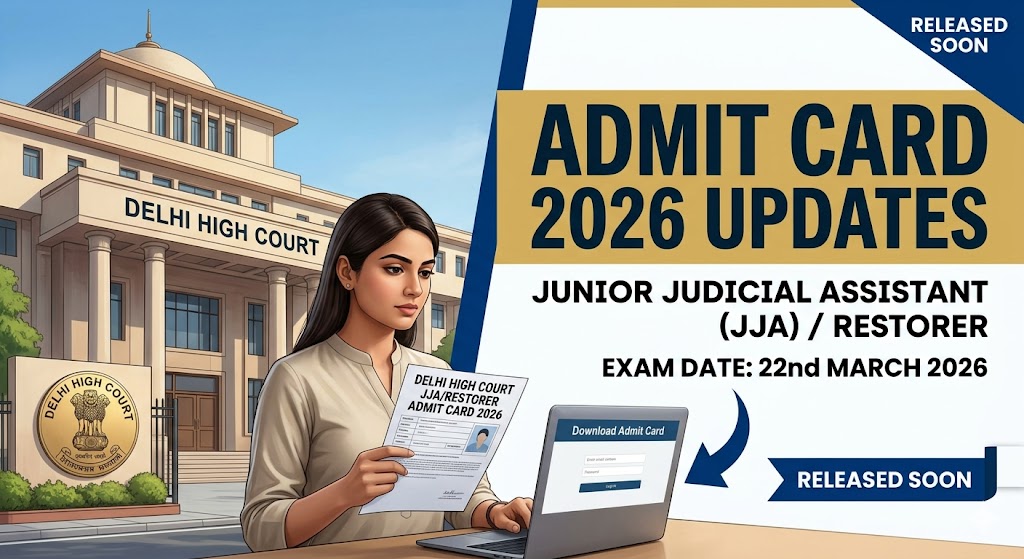 Delhi High Court JJA Admit Card 2026 Download Link Out Soon