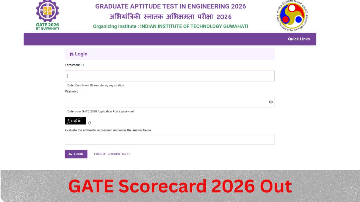 GATE Scorecard 2026 Out: Download Rank Card PDF Link Active Now