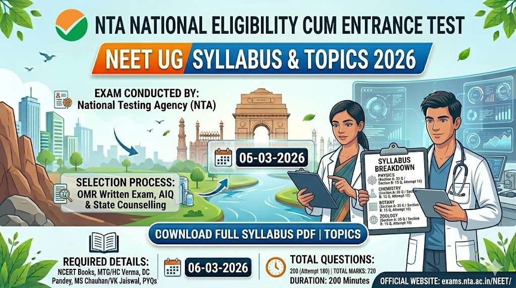 NEET UG 2026 Syllabus & Apply Online Form: NTA Exam Guide