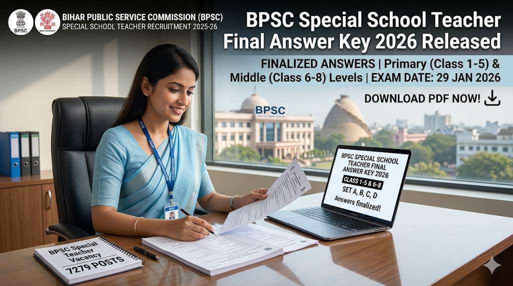 BPSC Special School Teacher Final Answer Key 2026 Released