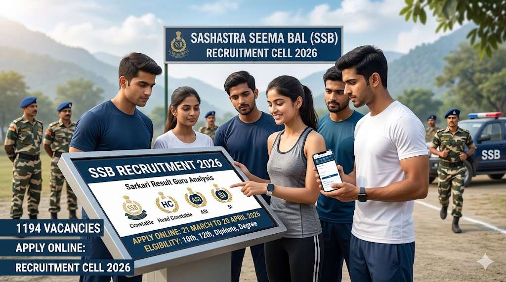 SSB Recruitment 2026: Apply Online for 1194 Constable, HC, SI Posts