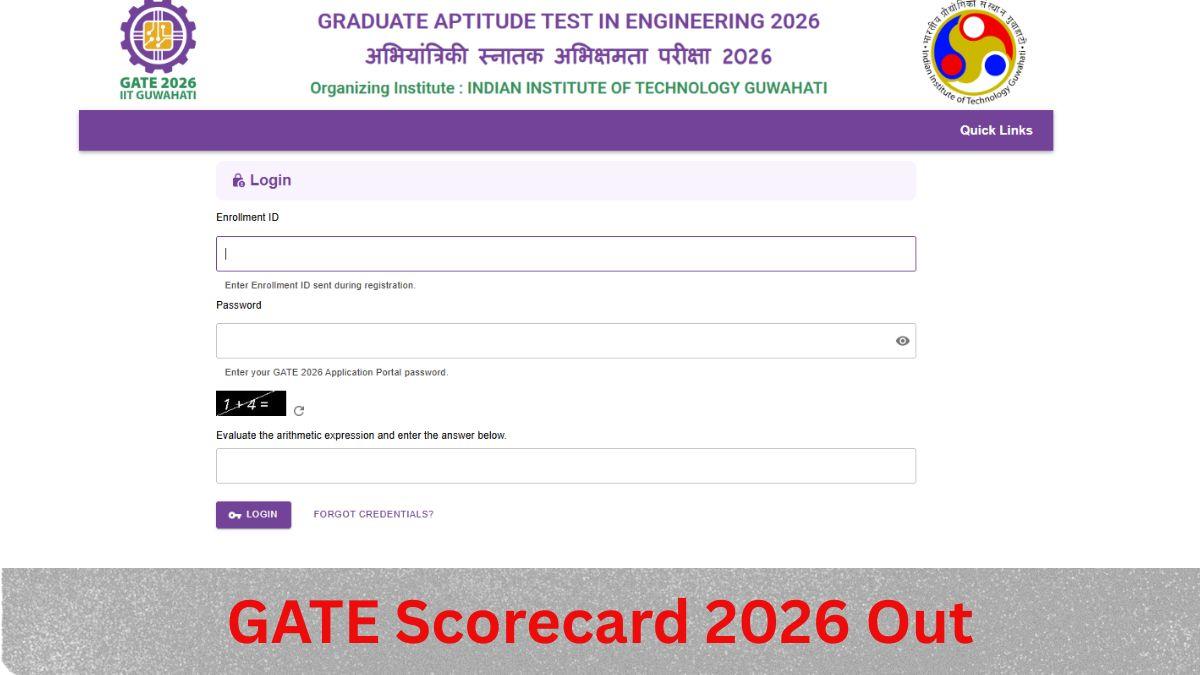 GATE Scorecard 2026 Out: Download Rank Card PDF Link Active Now