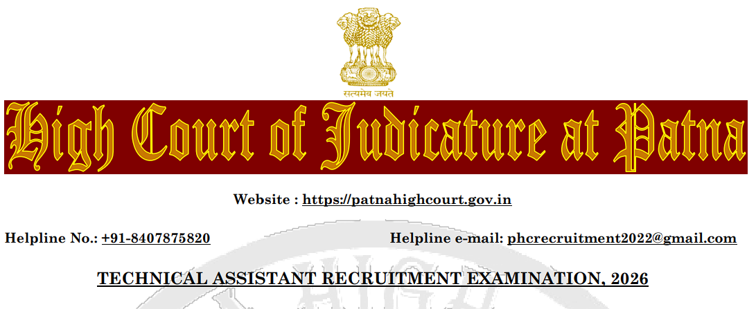 Patna High Court Technical Assistant Recruitment 2026: Apply Online for 53 Posts